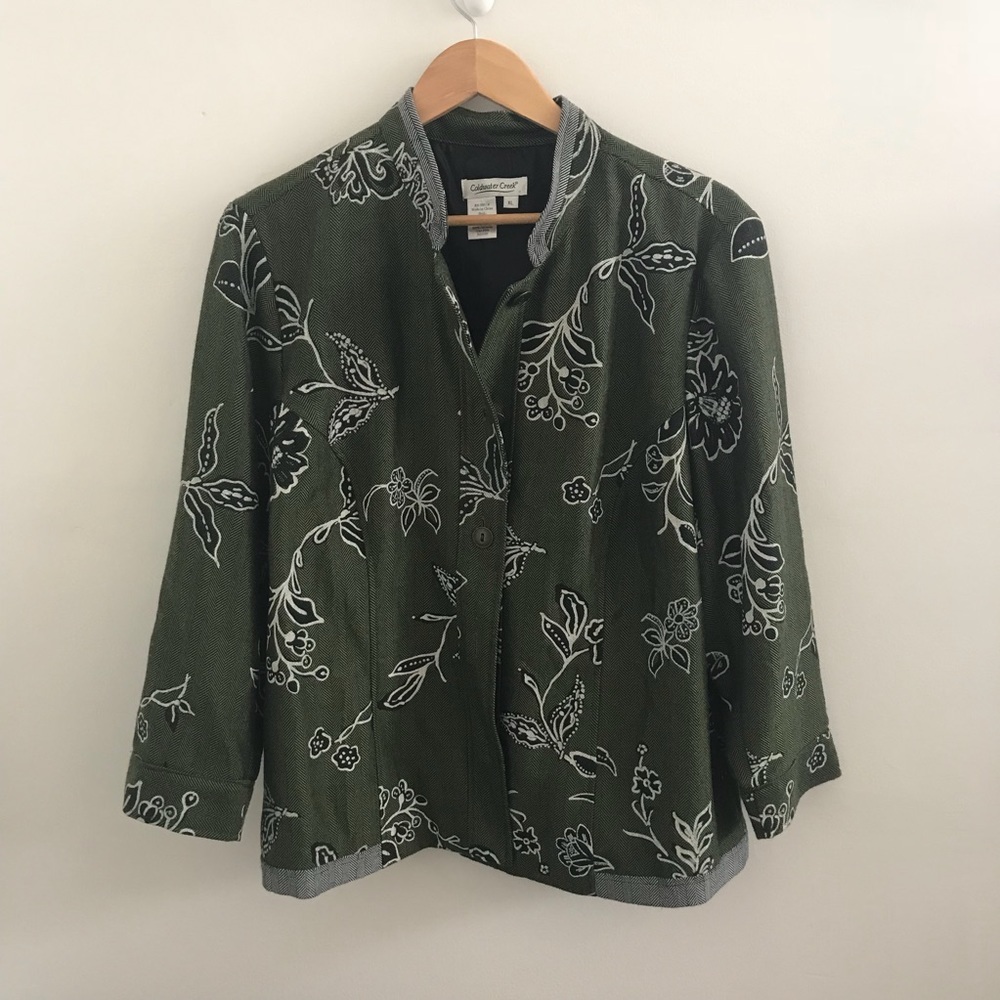Coldwater creek olive blazer/Top